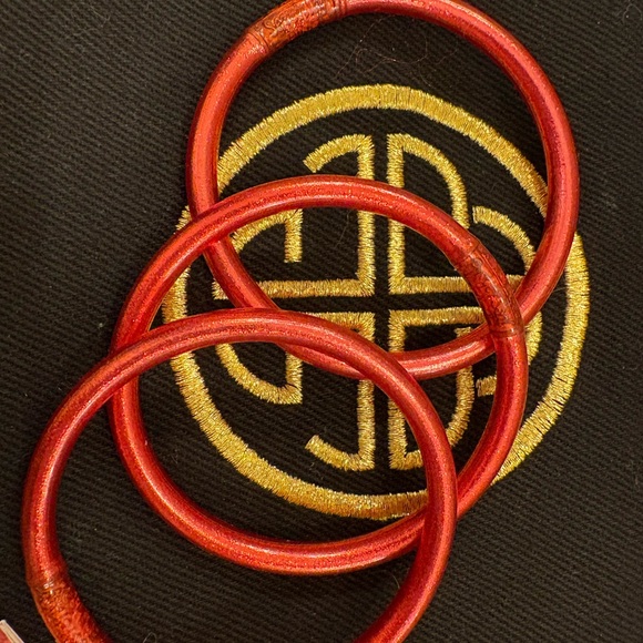 Budhagirl Red Bangle Trio - Picture 2 of 2